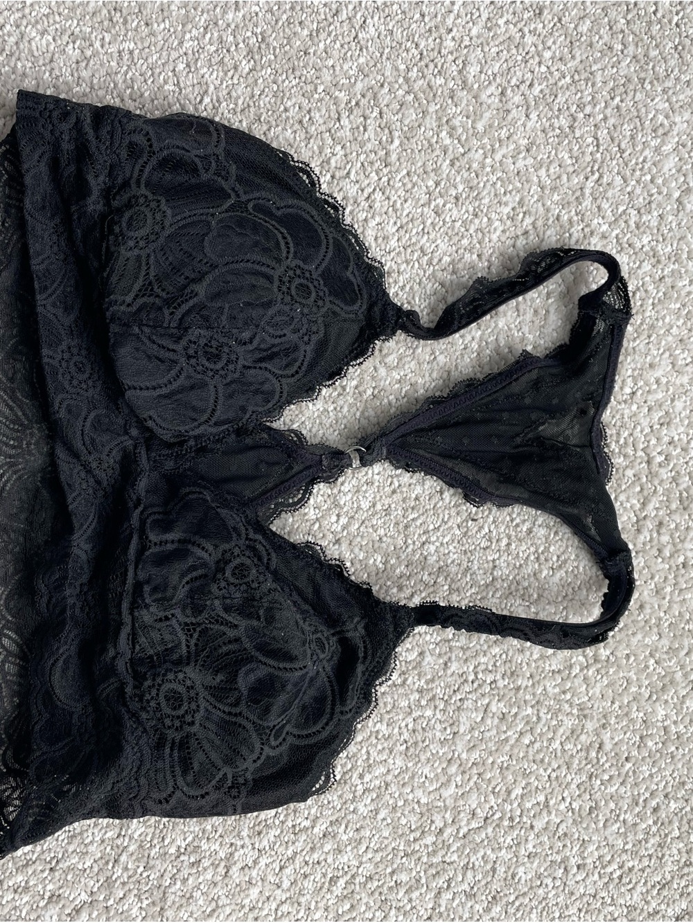 Aerie Black Lace Bralette - Racerback